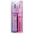thumbnail image 1 of Equate™ Kids Battery Powered Toothbrush, Extra Soft Bristles. Pink and Purple Dots, 2ct, 1 of 1