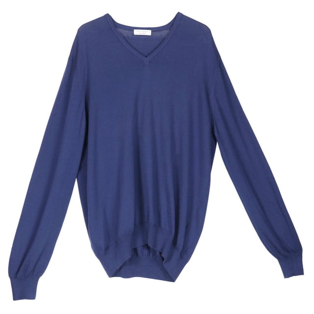 Gran Sasso Chandail à Col en V Bleu Foncé pour Homme - TTG