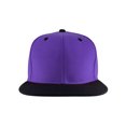 thumbnail image 2 of Top Headwear Flat Bill Adjustable Snapback Cap - Purple/Black, 2 of 2
