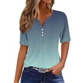 thumbnail image 1 of Birdeem Blouses for Women Womens V-Neck Solid Color T-Shirt Top, 1 of 12