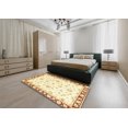 thumbnail image 4 of Ahgly Company Indoor Square Abstract Orange Oriental Area Rugs, 5' Square, 4 of 6