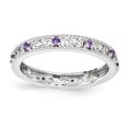 thumbnail image 1 of Bague en Argent Sterling Stackable Expressions en Améthyste Taille 6, 1 of 3