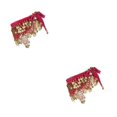 thumbnail image 1 of Thinsony Beautiful Belly Dance Waist Chain Intricate Rose Red 2Set, 1 of 1