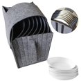 thumbnail image 1 of Oleegame 1PC RV Dining Tray Rack Camping Cutlery Storage 8 Dining Trays Or 6 Cups Bags With Cup Holders RV Glass Tray Cabinet Glass Cup Cutlery Storage Kitchen Tools (dining Tray Rack) Gray, 1 of 9