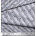 thumbnail image 2 of Soimoi Gray Poly Georgette Fabric Stripe & Wild Animal Print Sewing Fabric BTY 52 Inch Wide, 2 of 3