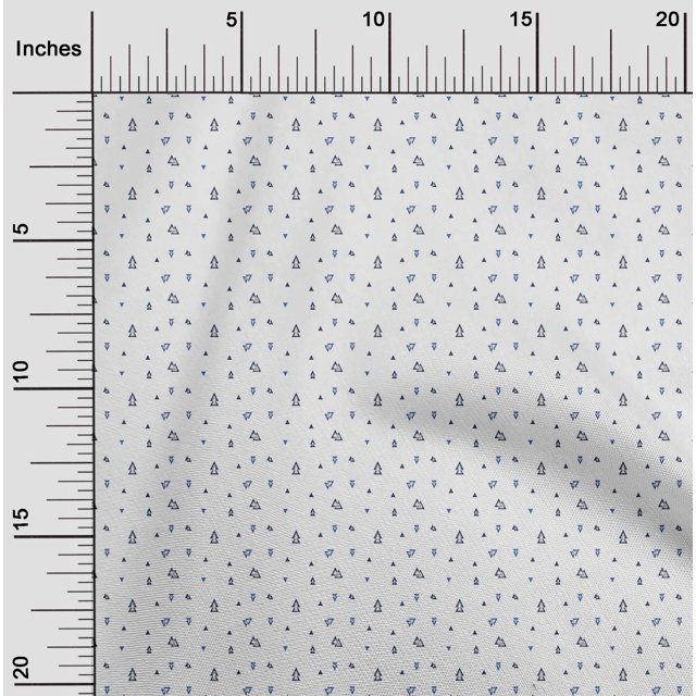 oneOone Cotton Cambric Dark Navy Blue Fabric Triangle Shape Geometric Craft Projects Decor Fabric Printed by The Yard 56 Inch Wide
