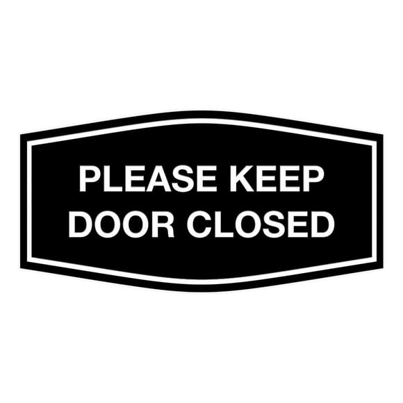 Signs ByLITA Fancy Please Keep Door Closed Sign - Security and Safety | Durable Material | Easy to Install (Red) - Small 1 Pack