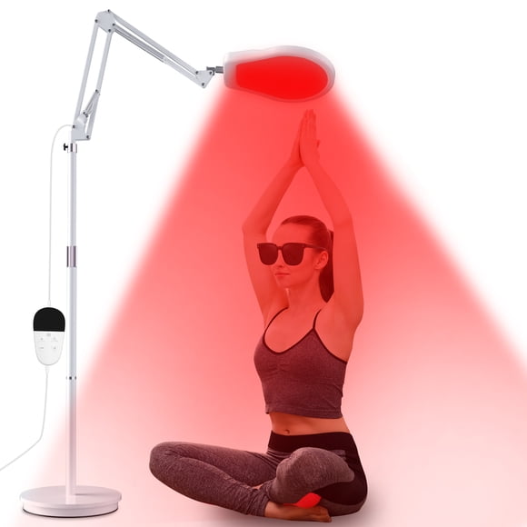 Shomterade Red Light Therapy Lamp, 3-in-1 LEDs near Infrared, 150LEDs for Body & Home (White)