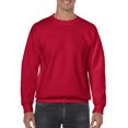 thumbnail image 1 of Gildan Mens Heavy Blend Crewneck Sweatshirt, M, Cherry Red, 1 of 2