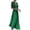 N-Green-1, variant on 2025 Women Wrap V Neck Short Dresses formal Ruffle Sleeve Tiered Midi Wedding Dress with Sleeves Dress Tie Waist A Teenager Dress formal Wear Line Long Party