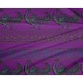 thumbnail image 4 of oneOone Polyester Lycra Fabric Floral & Peacock Block Printed Craft Fabric BTY 56 Inch Wide, 4 of 4