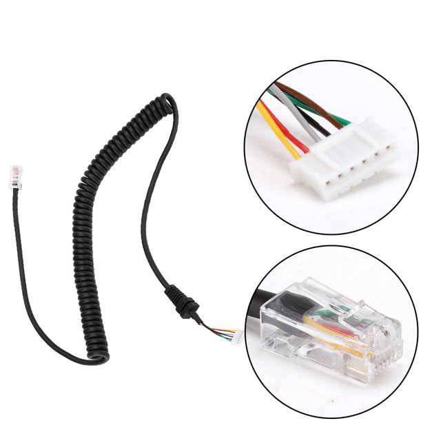 Keenso 120cm/47.2inch Handheld Microphone Cable Speaker Microphone Replacement Cord For