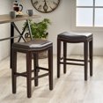 thumbnail image 3 of Noble House Tabouret de Comptoir Sans Dossier Intérieur, Ensemble de 2, Marron, 3 of 11