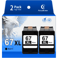thumbnail image 1 of 67XL 67 XL Black Ink Compatible for HP 67 Black Ink for HP 67 Ink Printer Cartridges (2 Pack), 1 of 9