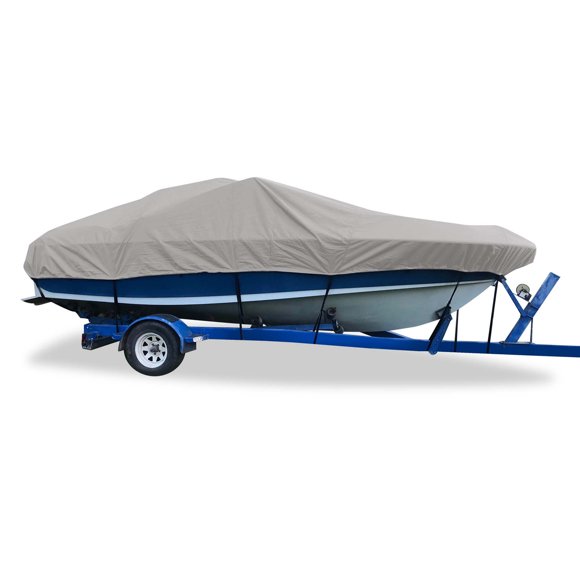 Carver Housse de Bateau 79006 Flex-Fit PRO; Utilisée pour le Rangement; Bateau Cabine Câlin en V; Résistant à l'Eau/protection UV/moisissure; Gris Brume; Poly-Flex II Polyester de Qualité Marine