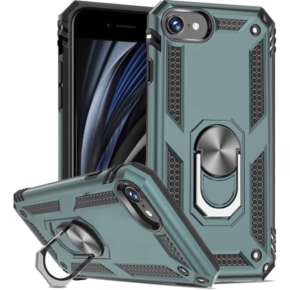 ULAK iPhone SE 3 2022 & iPhone 8 & iPhone 7 & iPhone SE 2 2020 Case pour Enfants Garçons Hommes, Étui de Téléphone Robuste Antichoc pour iPhone 7/8/SE 2e 3e Génération 5G, Vert