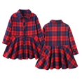 thumbnail image 2 of PMVFHDE Robes pour Filles - Robe pour Enfants avec Ceinture Rayée à Carreaux Décontractée à Manches Longues pour Filles Usage Quotidien Rose Vif, 7-8 Ans, 2 of 9