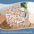thumbnail image 4 of 60 Inch Round Tablecloth Autumn Leaves Polyester Cover, Decorative for Indoor/Outdoor Kitchen Dining Parties, Perfect Holiday Season Decor, 4 of 6