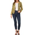 thumbnail image 2 of Unique Bargains Juniors Blazer Ouvert à Manches Longues avec Revers Cranté, 2 of 6