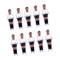 thumbnail image 3 of Lipstore 10 Pieces Foosball Men Set Soccer Table Mini Doll Table Football Men White Dark Blue, 3 of 8