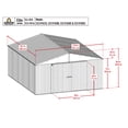thumbnail image 3 of Arrow Elite 14 x 16 x 8 ft Anthracite Steel Storage Shed, 3 of 8