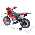 thumbnail image 2 of Aosom 6V Electric Kids Ride-On Motorcycle Training Wheels, 2 of 5