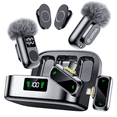 thumbnail image 1 of VEATOOL Wireless Lavalier Mini Microphone,USB-C Noise Canceling Lapel Lavalier Mic,Clip-On Mic with 45H Charging Case for Video Recording(2 TX + 2 RX), 1 of 9