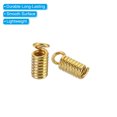 thumbnail image 4 of Unique Bargains Cord End Caps, 100Pcs 3.5x8.5mm Metal Spring Coil End Tips Crimp Terminators Caps Rose Gold, 4 of 5