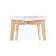 thumbnail image 3 of Bianco Collection Table d'Appoint en Marbre Gavia 19.5 Pouces en Blanc et Chêne, 3 of 5