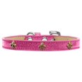 thumbnail image 1 of Bronze Fleur de Lis Widget Chien Collier Rose Crème Glacée Taille 10, 1 of 1