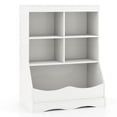 thumbnail image 1 of Costway 34.5" Kids Bookshelf with Anti-Tipping Kits Multi-functional Display Rack White, 1 of 10