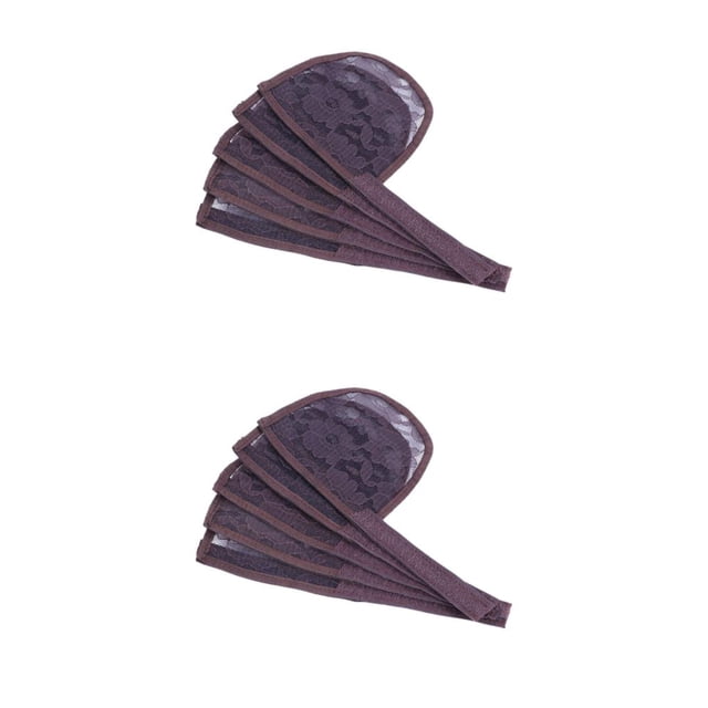 kurtrusly 5pcs Hair Net for Making Ponytail Caps Hair Wig Accessories Net Weaving brown length 19.2cm 2Set