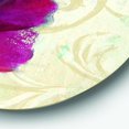 thumbnail image 2 of Designart 'Red Handpainted Anemone Flower' Farmhouse Metal Circle Wall Art, 2 of 3