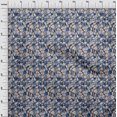 thumbnail image 4 of oneOone Viscose Jersey Medium Blue Fabric Abstract Geometric With Texture Craft Projects Decor Fabric Printed By The Yard 60 Inch Wide, 4 of 4