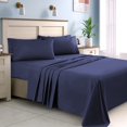 thumbnail image 3 of 1200 Thread Count 100% Egyptian Cotton 4-Piece Bed Sheet Set (1 Flat, 1 Fitted Sheet, 2 Pillow Covers) 21 Inches Deep Pocket Solid Pattern, 3 of 4