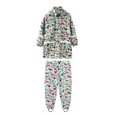 MIASHUI Ensemble de Pluie pour Enfants Imperméable Veste et Pantalon Imperméable pour Garçons et Filles Extérieur, Vert, 7-8 Ans