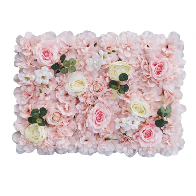 GROWTH TANK Artificial Panel Background Floral Panel Rose Flower Panel Backdrop for Wedding Champagne