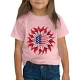 thumbnail image 4 of MKOSPLRT T-Shirt Drapeau des États-Unis pour Fille Garçon Manches Courtes Col Rond T-Shirts à Fleurs T-Shirts Graphiques Fête de l'Indépendance Cadeaux Joyeuse Journée du Souvenir, 4 of 9