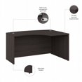 thumbnail image 4 of Studio C 60W x 43D Right Hand L-Bow Desk Shell in Storm Gray - Engineered Wood, 4 of 6