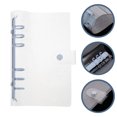 thumbnail image 4 of Binder Cover Snap Button Lock Binder Transparent Notebook Cover Refillable Notebook Shell, 4 of 9