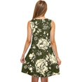 thumbnail image 4 of Ovzne Robes Grande Taille pour Femmes aux Formes Robe de Plage Robe Décontractée pour Femme Dégradé Sans Manches Col Ras du Cou Robe à Imprimé Robe de Vacances Imprimée Liquidation, 4 of 5