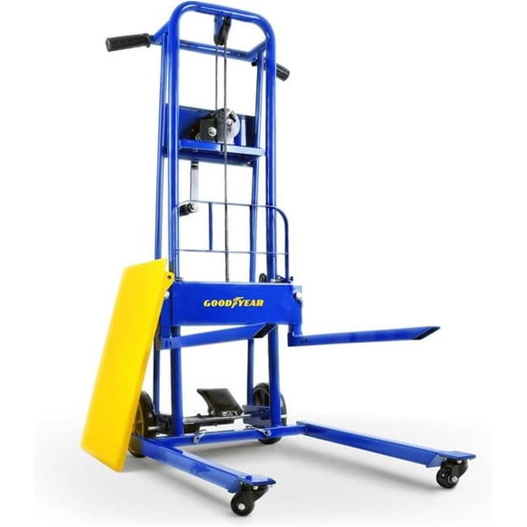 Goodyear 330 lbs Material Lift & Stacker - Manual Winch, Max Lift 40 in