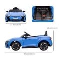 thumbnail image 3 of Aosom 12V 3.1 MPH Kids Ride on Car w/ Remote Control, Suspension, Blue, 3 of 9