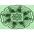 thumbnail image 1 of Ahgly Tapis Rectangulaire Lavable en Machine Intérieur Transitionnel Vert Pâle, 4 Pieds x 6 Pieds, 1 of 7
