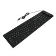 thumbnail image 4 of USB Wired Keyboard, Quiet Design  Elastic Rebound 109 Keys Foldable Silicone Keyboard Waterproof Dustproof  for Office for Laptop Black, 4 of 7