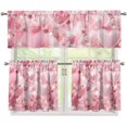 thumbnail image 1 of Valentine''s Day Sweet Heart Kitchen Curtain Tier&Valance Set 36" Length Tier Curtains Rod Pocket Window Valance for Valentine''s Day Living Room Bedroom Decorations,3 Piece Set, 1 of 5
