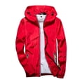 thumbnail image 1 of Pisexur Mens Waterproof Rain Jacket Lightweight Hooded Softshell Jacket Waterproof Windproof Lightweight Outerwear Full Zip Hiking Work Travel, 1 of 5
