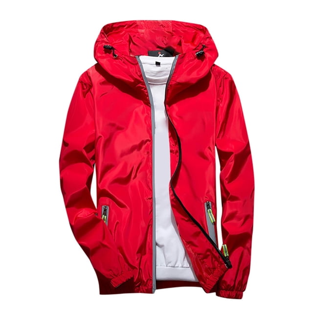 Pisexur Mens Waterproof Rain Jacket Lightweight Hooded Softshell Jacket Waterproof Windproof Lightweight Outerwear Full Zip Hiking Work Travel