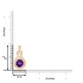 thumbnail image 3 of Angara Collier en Améthyste Naturelle - Pendentif Solitaire en Améthyste Ronde 1,7 ct Nœud Infini en Or Rose 14K pour Femmes, 3 of 8