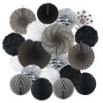 thumbnail image 1 of Hanging Paper Fans Flower Ball Tissue Paper Flower and Honeycomb Balls, 1 of 2